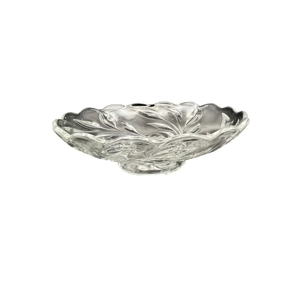 Indiana Glass Willow Clear Bowl Pedestal Centerpiece Serving‎ Display Dish Decor